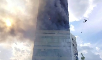 Mindestens zwei Tote bei Brand von mehrstckigem Brogebude nahe Moskau