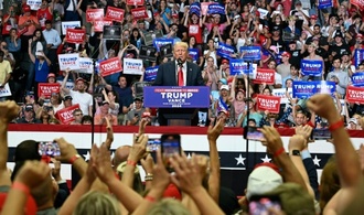 Trumps erster Wahlkampfauftritt seit Attentat: ''Kugel fr die Demokratie eingefangen''