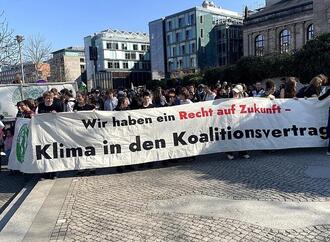 Fridays for Future protestieren für Klimaschutz im Koalitionsvertrag