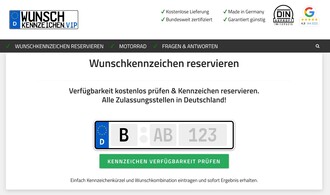Wunschkennzeichen und Umweltplaketten bequem online beantragen