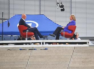 ''Sommerinterview'' mit Bas begleitet von Protesten aufgezeichnet