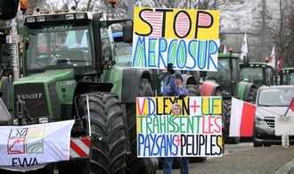 Vor Mercosur-Abstimmung im EU-Parlament: Landwirte demonstrieren in Straßburg