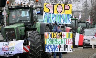 Vor Mercosur-Abstimmung im EU-Parlament: Landwirte demonstrieren in Straßburg