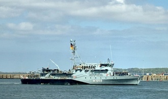 Möglicher Hormus-Einsatz: Minenjagdboot ''Fulda'' unterwegs Richtung Mittelmeer