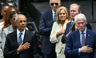Ex-US-Präsidenten und Merkel bei Eröffnung von Obama-Center - Trump fehlt