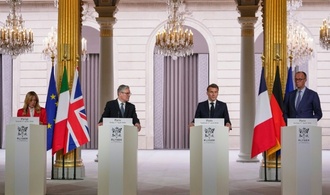 Staats- und Regierungschefs von E5-Gruppe bereiten in Berlin Nato-Gipfel vor