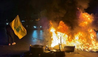 Hisbollah-Anhänger protestieren in Beirut gegen Libanon-Israel-Abkommen