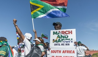 Fremdenfeindlicher Protest im südafrikanischen Durban während Regionalgipfels