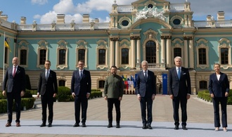 Nordische und baltische Staats- und Regierungschefs zu Solidaritätsbesuch in Kiew