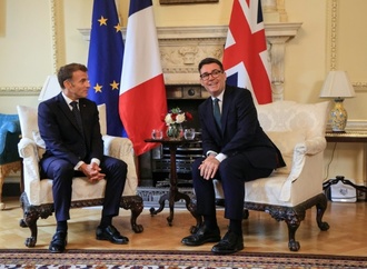 Britischer Regierungschef Burnham empfängt französischen Präsidenten Macron