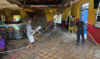 Aufräumarbeiten nach starkem Erdbeben in Panama - Rund 30 Menschen verletzt
