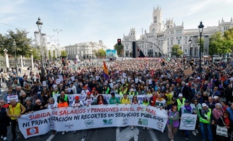Massendemonstration für Erhalt des staatlichen Rentensystems in Spanien