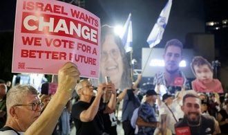 Demonstration gegen Netanjahu in Tel Aviv drei Tage vor Parlamentswahl